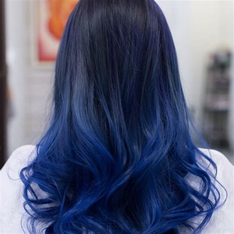 Black And Dark Blue Ombre Hair