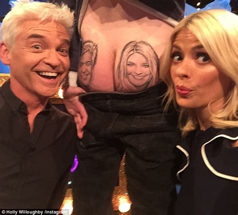 Holly Willoughby Fan Who Has Her Face Tattooed On Butt Daily Mail Online