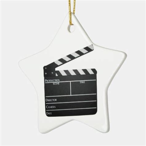 Filmmaker Film Slate Clapboard Movie Ornament Zazzle