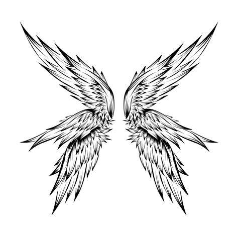 Top 129 Black And White Wings Tattoo