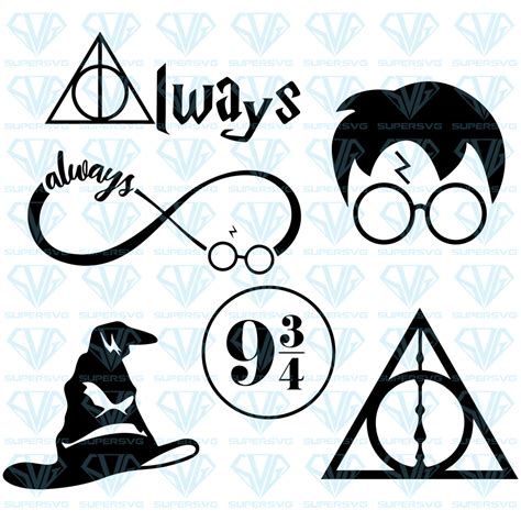 Harry Potter Bundle Svg Files For Silhouette Files For Cricut Svg Dxf