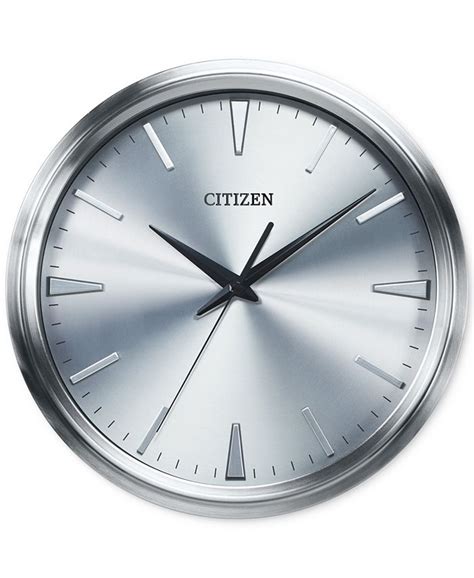Citizen Gallery Silver Tone Metal Wall Clock And Reviews All Watches
