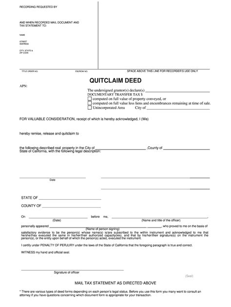 Quit Claim Sample Fill Out Sign Online Dochub