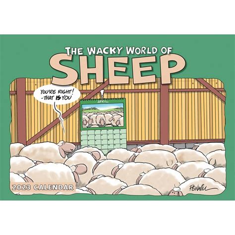 Wacky World Of Sheep A4 Calendar 2023 Desk Calendars
