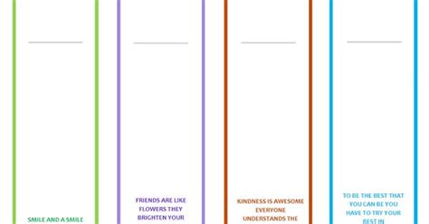 Printable Bookmark Templates Which Are Unique And Colorful For Anyone