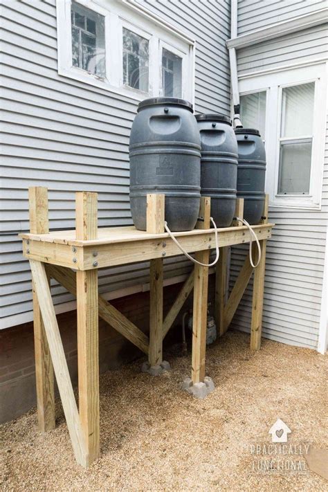 Learn How To Build This Diy Rain Barrel Stand For Multiple Rain Barrels