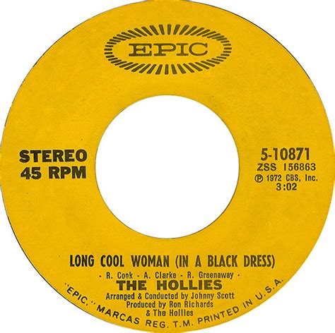 The Hollies Long Cool Woman In A Black Dress Santa Maria Pressing Vinyl Discogs