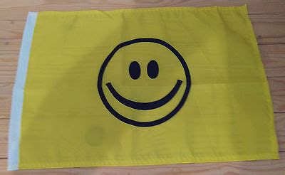 SMILEY FACE FLAG 45cm X 30cm 18 X 12 Yellow EBay