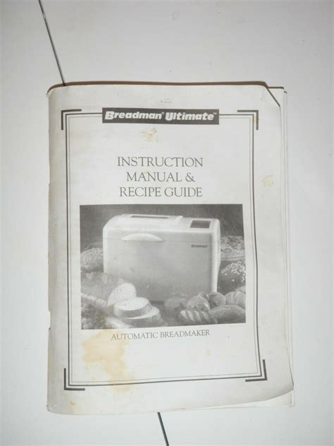 I was young and busy with many other things, i didn't. Breadman Bread Maker Machine Instruction Manual TR4000 ...