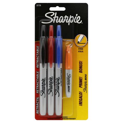 Sharpie San32726pp Retractable Permanent Markers Fine Point Assorted