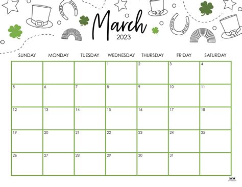 March 2023 Calendars 50 Free Printables Printabulls