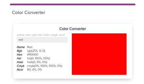 Color Converter Html Colors Color Picker