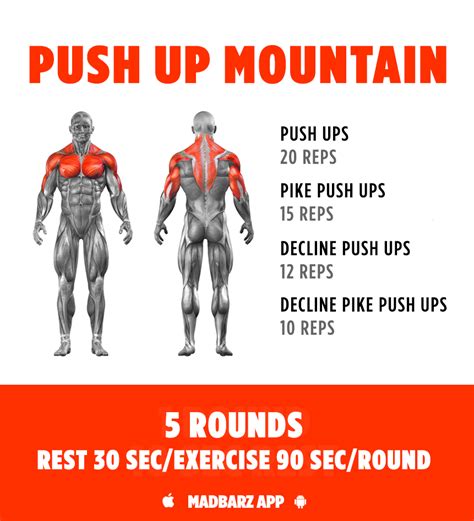 And to a certain extent, it even works your glutes, quads and small stabilizing muscles in your upper back. Push Up Challenge - Chest & Shoulders Workout