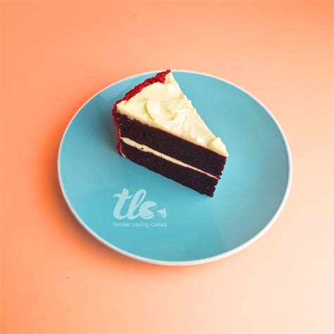Red Velvet Cake Slice Tender Loving Cakes