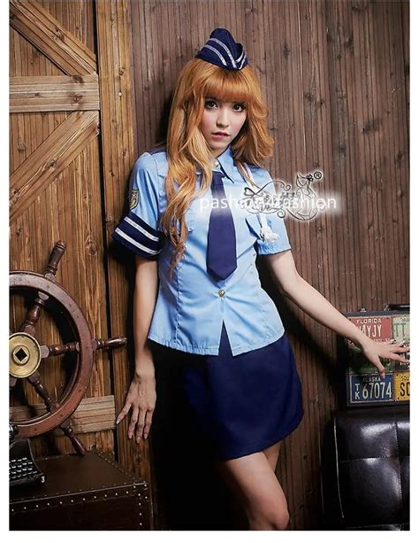 Women Lady Police Cosplay Performance Costume Party Nightwear Uniform Temptation Role Play In