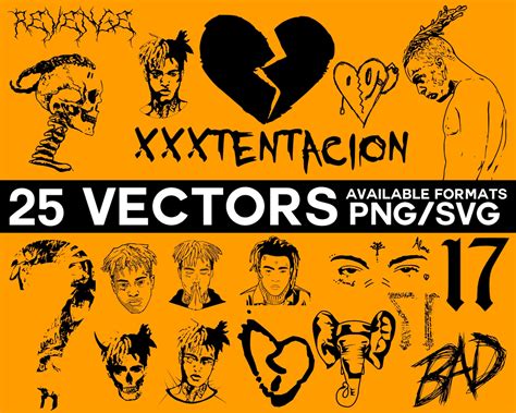 Xxxtentacion Vector Pack Sad Vector Pack Xxxtentacion Svg Etsy My Xxx