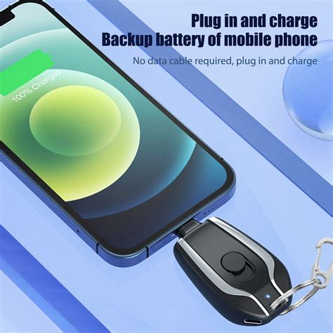 1500mah Mini Power Emergency Pod Key Ring Cell Phone Charger Keychain