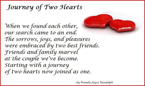 But these people who lived under sweden for many centuries and under russia for one (though at the lenin museum where i filmed one of the administrators for our love is beautiful, i learned lenin was a friend to finland) are quietly making their world. "Journey of Two Hearts" - original poem by Pamela Joyce ...