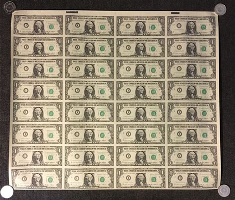 Usa 1 Dollar 1985 Series In Uncut Sheet Of 32 Ex Catawiki