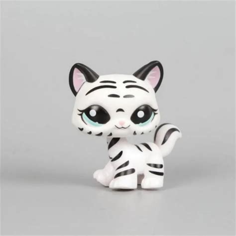 New Anime Pet Shop Black And White Striped Cat Collection Child Loose