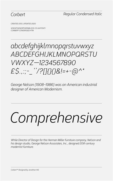 Corbert Condensed Regular Free Font On Behance