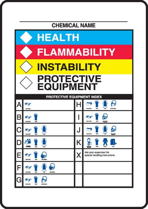 Accuform ZFD841VS Adhesive Sign Legend Health Flammability