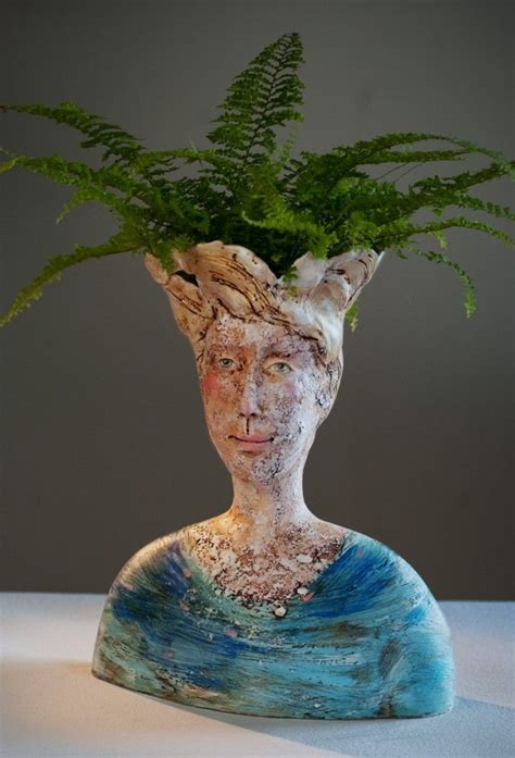 Large Busts Sally Ceramics Head Planters In 2019 Head Planters