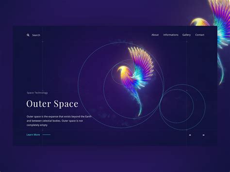 Space Creative Header Exploration By Zuairia Zaman Web Layout