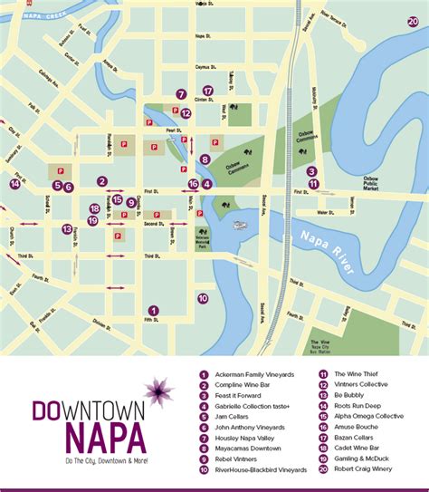 Downtown Napa Map Napa Valley Life Magazine
