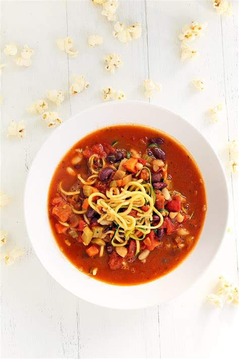 Put some water until is cover. Minestrone Zucchini Noodle Soup with Parmesan-Rosemary ...