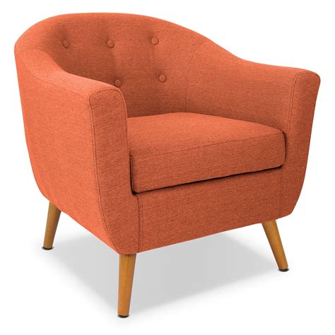 Norman Accent Chair Orange Value City Furniture