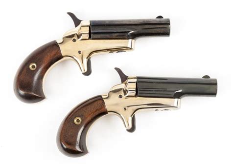 Pair Of Cased Colt Derringer Pistols 22 Short