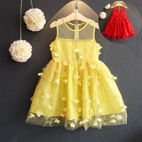 2018 Kids Gauze Princess Dress Baby Girls Summer Clothes Flower Dresses