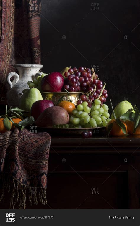Fruit Still Life In The Style Of Old Masters Paintings Stock Photo Offset