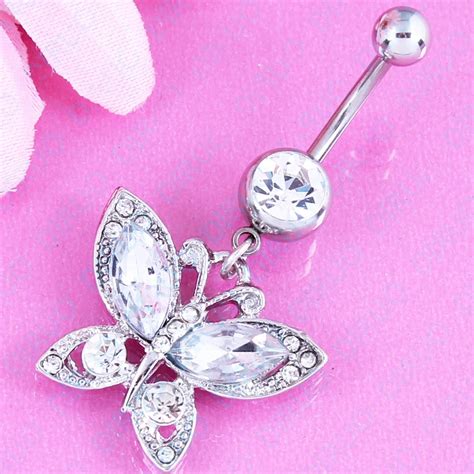Butterfly Fashion Belly Ring Body Piercing Lady Jewelery Navel Belly