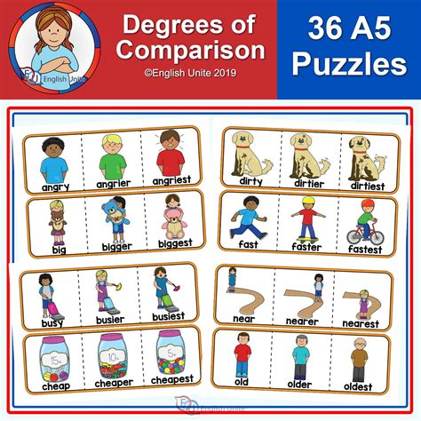 Puzzles - Degrees of Comparison - English Unite | Degrees of comparison, English fun, Comparison