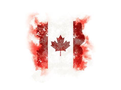 Square Grunge Flag Illustration Of Flag Of Canada