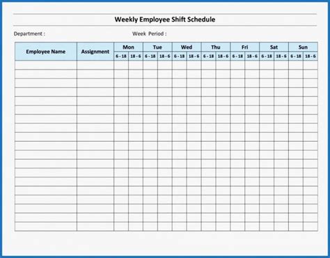 Blank Monthly Work Schedule Template Unique 008 Monthly Employee