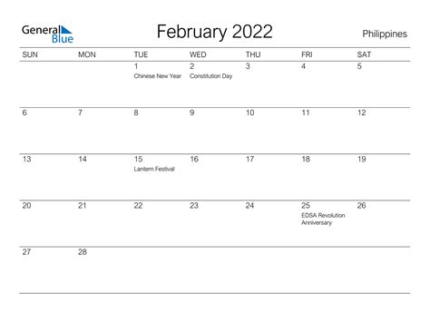 January 2022 Calendar Philippines Calendar Printables Free Blank