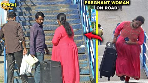 Helpless Pregnant Women On Road Social Experiment With English Subtitles Pongal Vadai