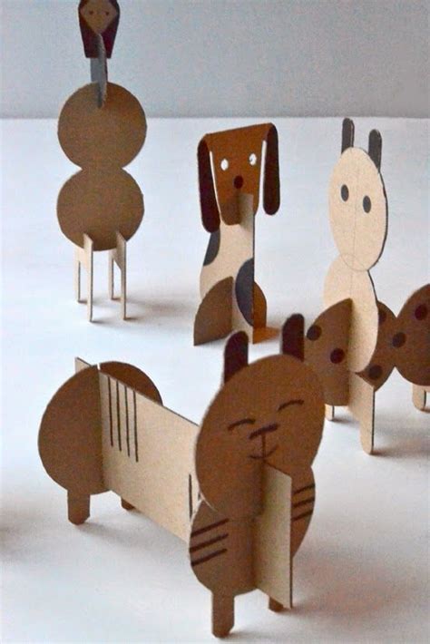 mascotas de papel  carton reciclado  los mas