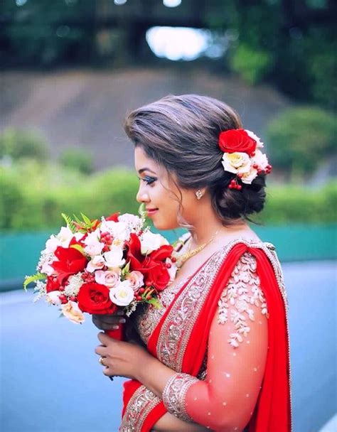 Homecoming Hairstyles In Sri Lanka Wedding Hairstyles Bride Indian