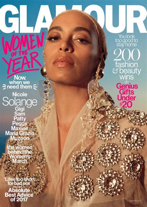 Solange Knowles On The December Cover Of Glamour Magazine Photo