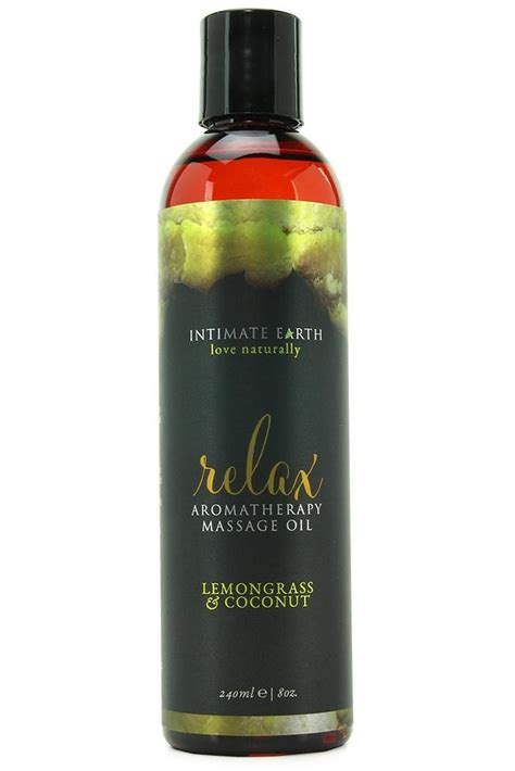 Relax Massage Oil 8oz240ml In Lemongrass And Coconut Shop Intimate