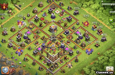 Town Hall 11 TH11 War Trophy Base V128 Anti 3 With Link 11 2019