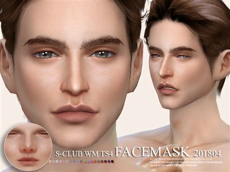 Skin Mask Face Skin Face Mask Makeup Cc Male Makeup Sims 4 Body