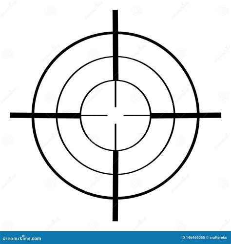 Sniper Target Hand Drawn Vector Eps Logo Icon Silhouette