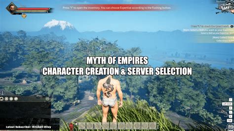 Myth Of Empires Character Creation Server Selection And Intro YouTube