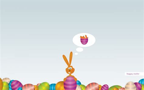 Rabbit With Easter Eggs Hd Wallpaper Wallpaper Flare