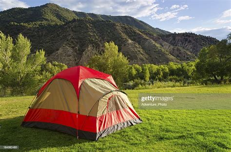 Tent In Backyard Summer Camping High Res Stock Photo Getty Images